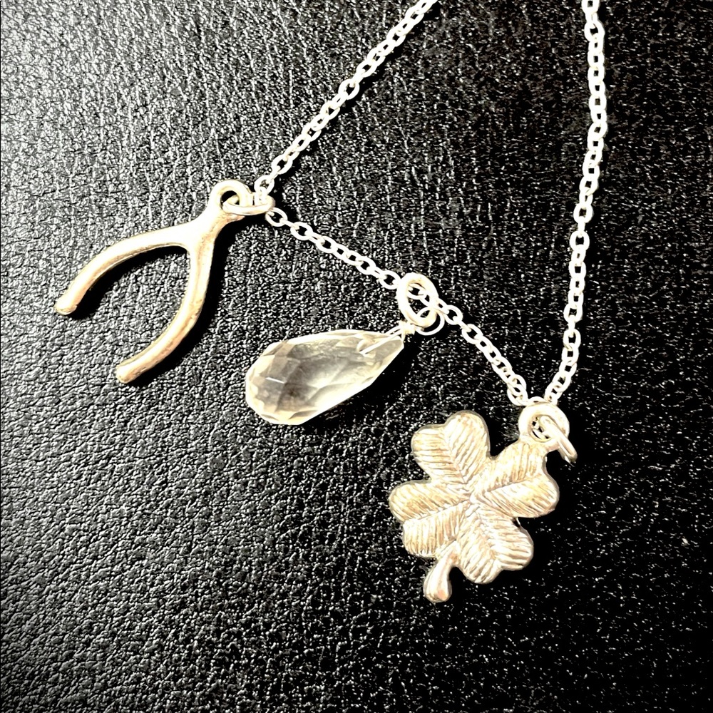 Lucky silver necklace.